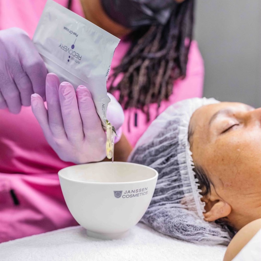 Facial treatment — see more on Instagram